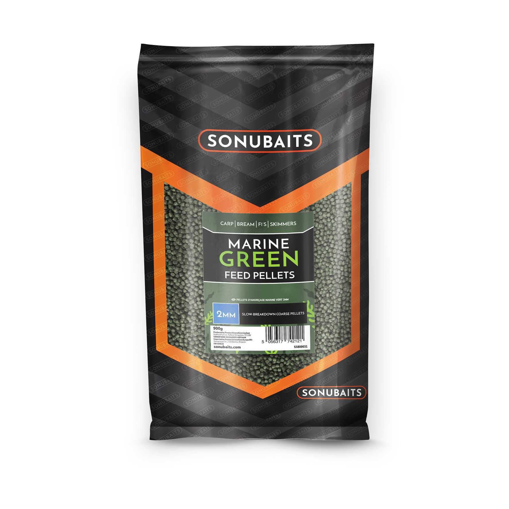 Sonubaits Marine Green Feed Pellets 6mm (900g)