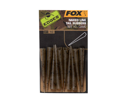 Fox Edges Camo Naked Line Tail Rubbers Size 10 (10stuks)