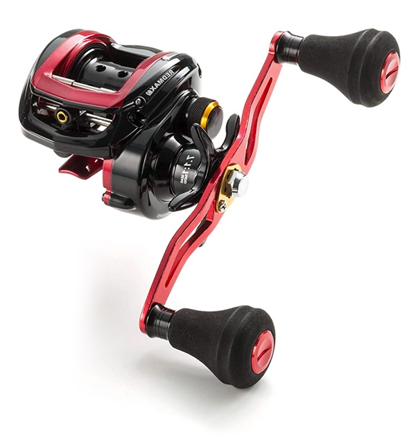 Abu Garcia Venerate Jerk Set, voor het vissen met jerkbaits op snoek! - Abu Garcia Ambassadeur Red Max reel