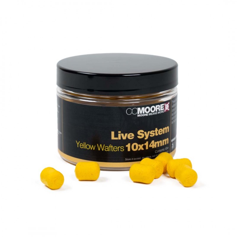 CC Moore Live System Yellow Dumbell Wafters 10x14mm (65g)