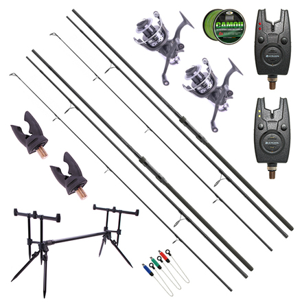 Daiwa Black Widow Carp Set met hengels, molens en accessoires!