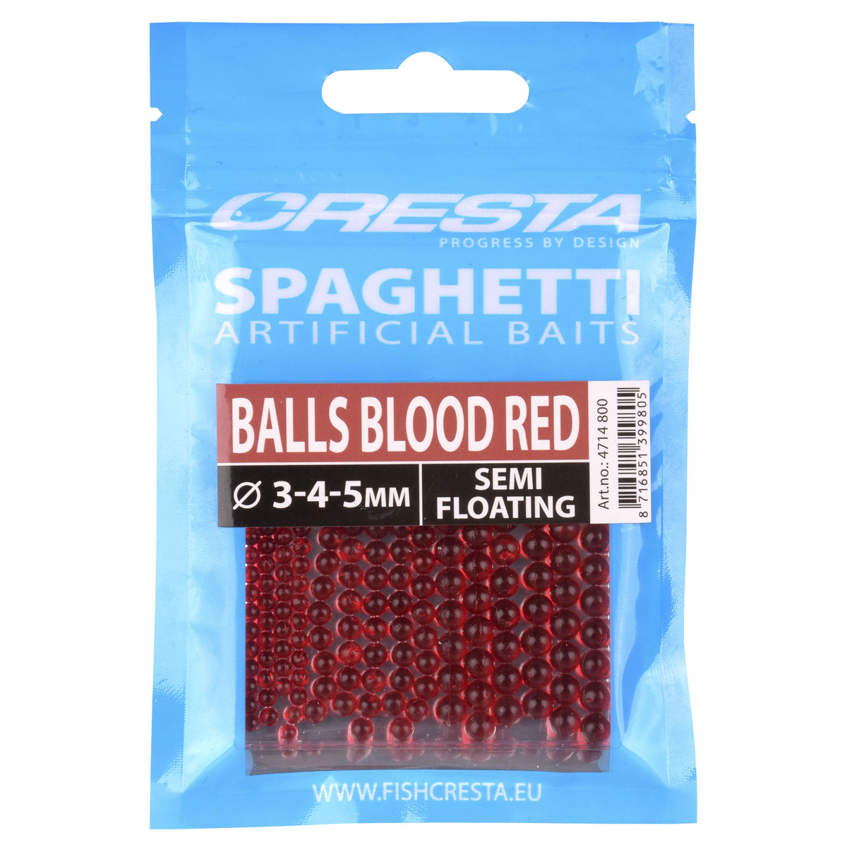Cresta Spaghetti Balls Imitatie Aas - Blood Red