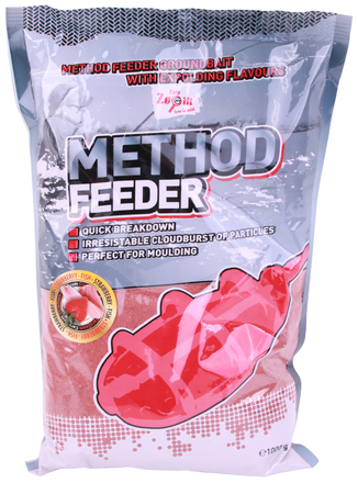 Carp Zoom Method Feeder Groundbait Strawberry Fish (1kg)