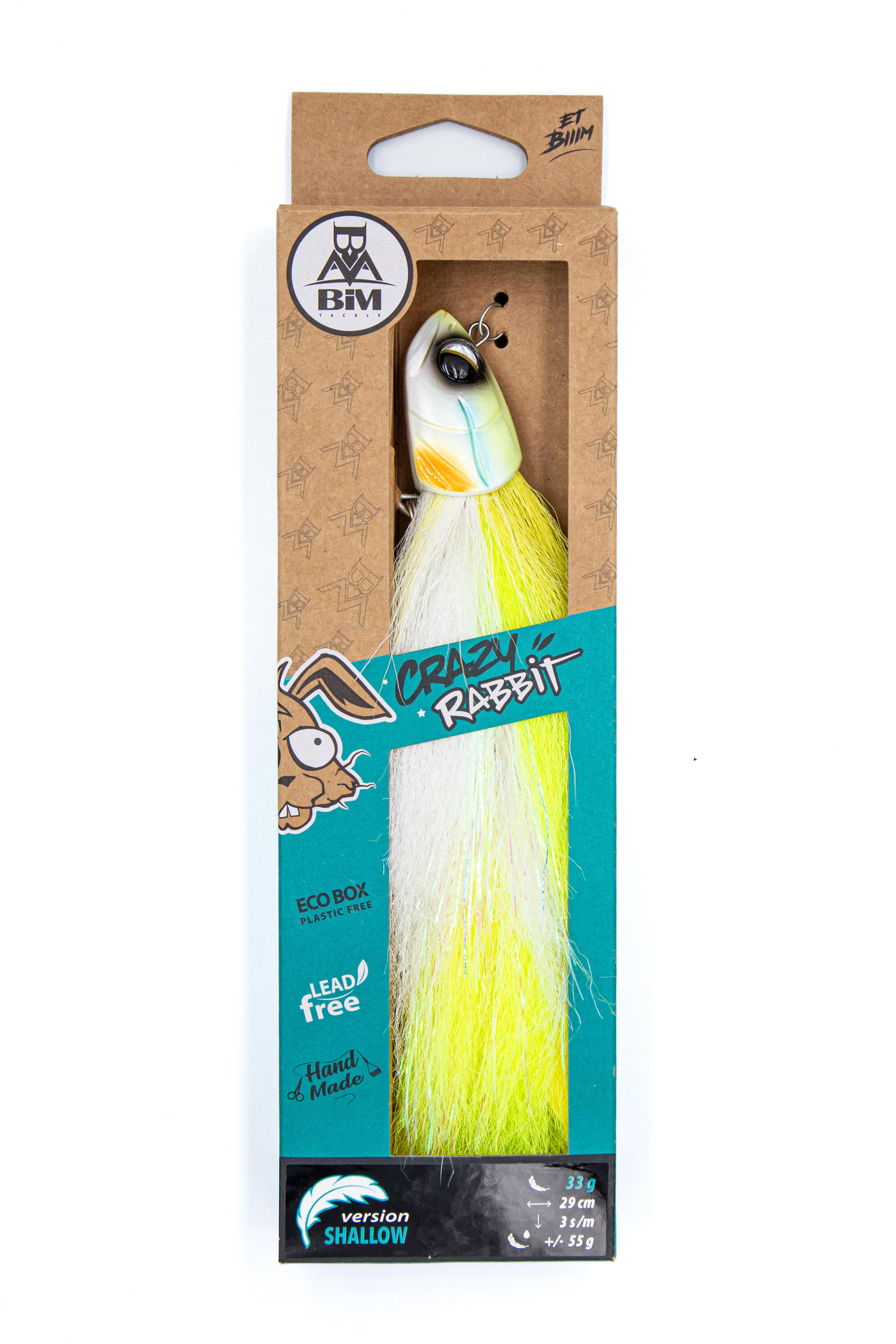 BIM Tackle Crazy Rabbit Streamer Loodvrij 29cm (33g) - Chart White