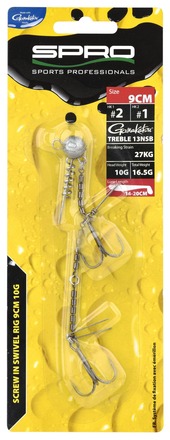 Spro Screw In Swivel Rig 9cm (7g) (Size 1)