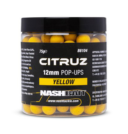 Nash Citruz Pop-ups Yellow 12mm