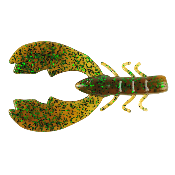 Berkley Powerbait Chigger Craw 4'' 9pcs - Green Pumpkin Fleck