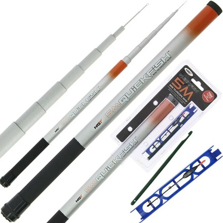 NGT Quickfish Combo Compact Whip Vaste Hengel 5m (Incl. Tuigje & Onthaker)