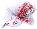 Savage Gear Double Propulsion Spinners - White Silver Holo Flame