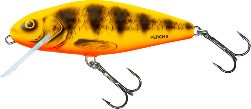 Salmo Perch Floating Plug 8cm (12g) - Yellow Red Tiger