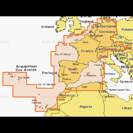 Navionics+ Kaarten SD/MSD Card Central West Europe