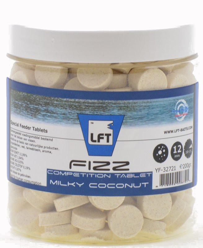 LFT Precision Fizz Milky Coconut Competition Tablets Lokvoer 12mm (175g)