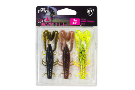 Fox Rage Mixed UV Colour Pack Critters 9cm (3 stuks)