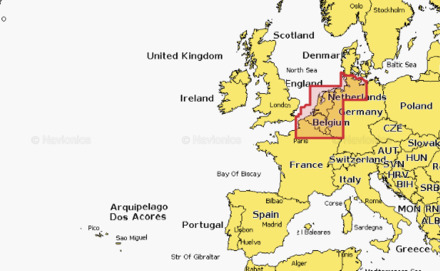 Navionics+ Maps SD/MSD Card Benelux & Germany West