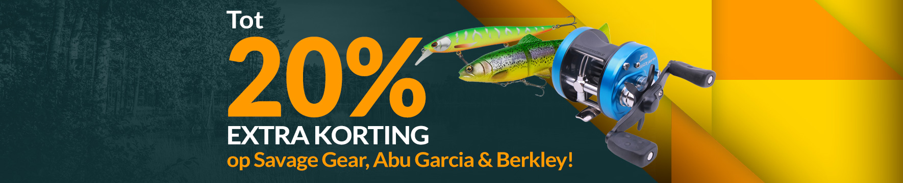 Categorie Topbanner Savage Gear, Abu Garcia en Berkley 20%