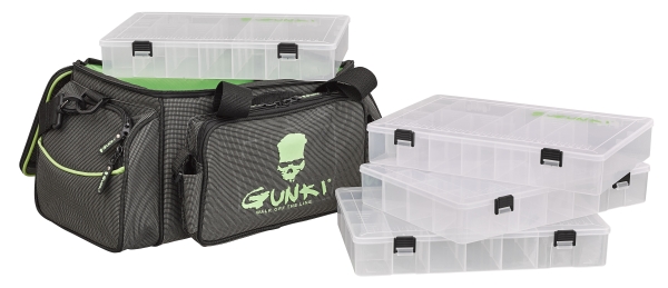 Gunki Iron-T Box Bag Up-Zander Pro Roofvis Tas (Incl. 4 Tackleboxen)