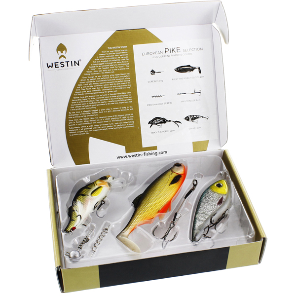 Westin Viking Pack met jas, pet, handdoek, brillendoekje en kunstaas! - Westin Giftbox European Pike Selection - Luc Coppens Favorite Colors Small