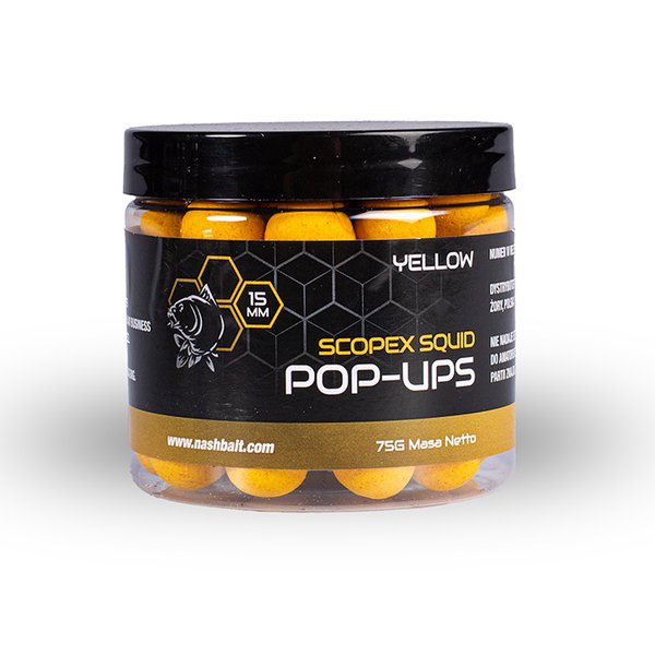 Nash Scopex Squid Pop Ups Yellow 20mm (75g)